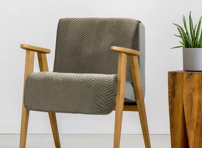 Narzuta na fotel welwetowa 70x160 SOFIA brązowa pikowana w gęstą jodełkę