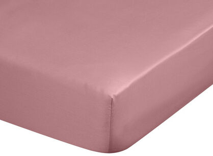 Prześcieradło z satyny bawełnianej z gumką DINA pudrowe 220x200 z kolekcji Diva Line
