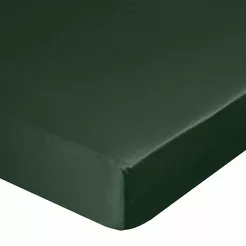 Prześcieradło z satyny bawełnianej z gumką DINA ciemna zieleń 180x200 z kolekcji Diva Line