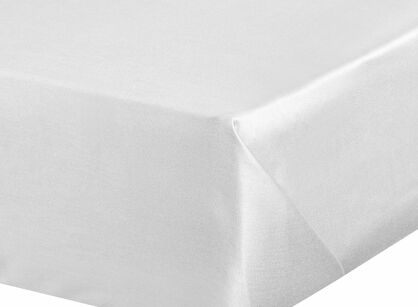 Prześcieradło satyna bawełniana bez gumki NOVA 1 białe 180x210