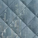 Narzuta welwetowa 220x240 BLINK 3 niebieska pikowana ze srebrnym przecieranym wzorem - 4