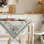 Bieżnik świąteczny 40x100 CANDL gobelinowy popielaty subtelny blask - 3