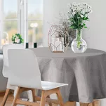 Obrus fi 150 BIANCA 2 srebrny zdobiony kantą z wplecioną nicią srebrną Diva Line - 5