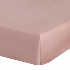 Prześcieradło z satyny bawełnianej z gumką NOVA 3 różowe 160x200