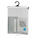 Firana na przelotkach 140x250 SONIA biała o strukturze delikatnego deszczyku - 6