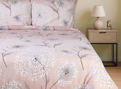 Pościel flanelowa 140x200 31513/1 różowa w dmuchawce