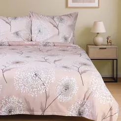 Pościel flanelowa 140x200 31513/1 różowa w dmuchawce