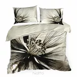 Pościel satynowa 160x200 SPRING 78 jasny beż brąz z wzorem roślinnym z kolekcji Classic - 6