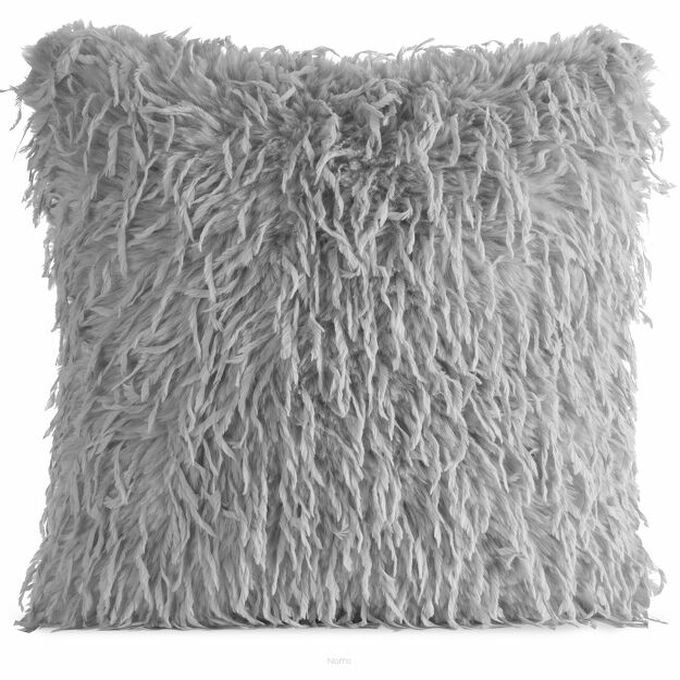 Poszewka 45x45 ADORE srebrna z miękiego futerka