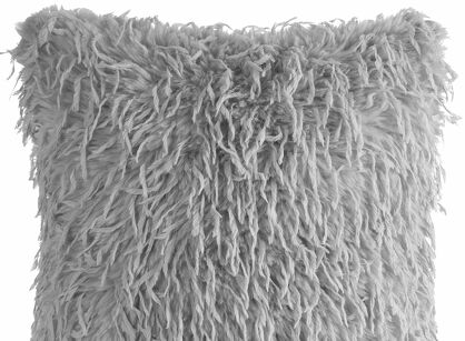 Poszewka 45x45 ADORE srebrna z miękiego futerka