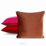 Poszewka welwetowa 45x45 GAJA 2 jednokolorowa amarantowa obszyta lamówką - 5