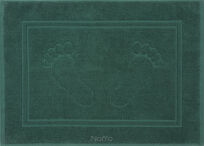 Dywanik bawełniany 50x70 SAMMY ciemna zieleń jednokolorowy z wzorem stóp - 3