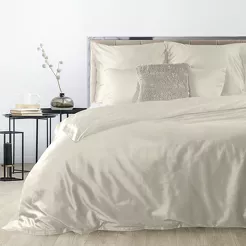 Pościel satynowa 160x200 DINA jednokolorowa gładka beżowa z kolekcji Diva Line