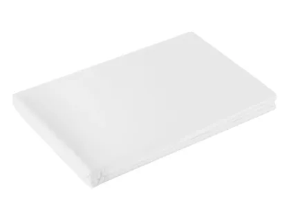 Prześcieradło satyna bawełniana bez gumki NOVA 1 białe 160x210