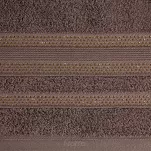 Ręcznik bawełniany 70x140 JUDY jasny brąz z delikatną bordiurą z błyszczącą srebrną nicią - 3