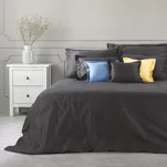Poszewka bawełniana NOVAC czarna 70x80 z 5 cm zakładką - 4