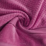 Ręcznik 70x140 JESSI amarantowy z fakturą krateczki i gładką welurową bordiurą 500 g/m2 - 3