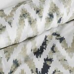 Pościel z mikrowłókna 220x200 VERANO 4 biała jasny brąz wzór geometryczny Design 91 - 4