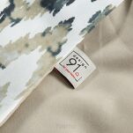 Pościel z mikrowłókna 220x200 VERANO 4 biała jasny brąz wzór geometryczny Design 91 - 2