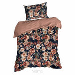 Pościel satynowa 220x200 SPRING 79 czarna z wzorem ceglastych kwiatów z kolekcji Classic - 5