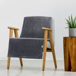 Koc na fotel 70x160 LORI stalowy puszysty jednokolorowy z kolekcji Design 91 - 9