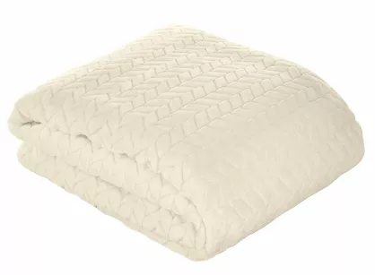 Koc 200x220 CINDY beżowy puszysty w jodełkę Design 91