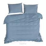 Pościel satynowa 220x200 DINA jednokolorowa gładka niebieska z kolekcji Diva Line - 2