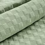 Narzuta welwetowa 220x240 SOFIA 4 jasna zieleń pikowana w dużą gęstą jodełkę - 2