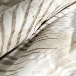 Pościel z makosatyny 220x200 SALMA popielata beżowa wzór liści palmy dwustronna Premium - 6