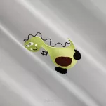 Firana na przelotkach 140x250 DINO biała z haftem dziecięcym w dinozaury - 2