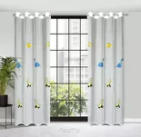 Firana na przelotkach 140x250 DINO biała z haftem dziecięcym w dinozaury - 10