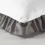 Pościel bawełniana 220x200 ELIZA biała zdobiona ozdobną stalową falbanką z kolekcji Nova Style - 7