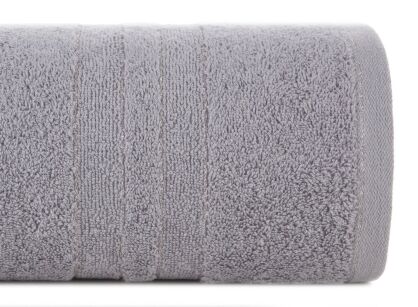 Ręcznik bawełniany 30x50 GALA srebrny zdobiony bordiurą z błyszczącą nicią