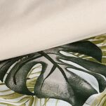 Pościel bawełniana 160x200 AMBER biała oliwkowa z wzorem egzotycznych liści z kolekcji Classic Family - 4