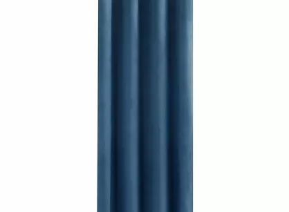 Zasłona gotowa na przelotkach 140x250 ROSA welwetowa granatowa Design 91
