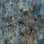 Zasłona na taśmie 140x270 ESTER welwetowa turkusowa z przecieranym wzorem - 2