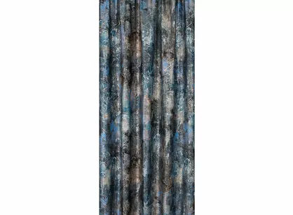 Zasłona gotowa na taśmie 140x270 ESTER welwetowa turkusowa z przecieranym wzorem