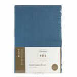 Prześcieradło satyna bawełniana bez gumki NOVA 1 granatowe 180x210 - 4