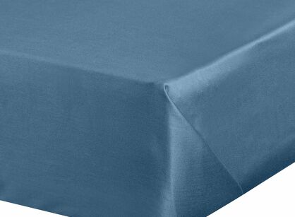Prześcieradło satyna bawełniana bez gumki NOVA 1 granatowe 180x210