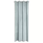 Zasłona na przelotkach 140x250 LILI welwetowa niebieska z wytłaczanym falującym wzorem - 15