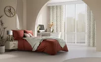 Pościel z makosatyny 220x200 ELEGANT 1I Eva Minge marsala z ozdobną kantą i haftem - 5