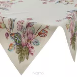 Nakładka gobelinowa 100x100 1215 naturalna z wzorem kwiatowym - 5