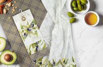 Komplet ścierek kuchennych 3x50x75 LEMON żółte w różne wzory z bawełny - 3