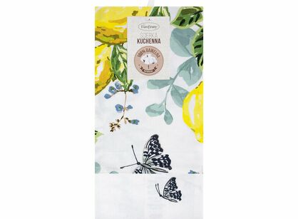 Komplet ścierek kuchennych 3x50x75 LEMON żółte w różne wzory z bawełny