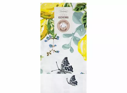 Komplet ścierek kuchennych 3x50x75 LEMON żółte w różne wzory z bawełny