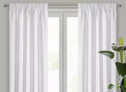 Zasłona na taśmie 135x270 PARISA zaciemniająca biała jednokolorowa Design 91