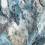 Zasłona na przelotkach 140x250 MALIA welwetowa turkusowa z metalicznym nadrukiem - 3