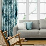 Zasłona na przelotkach 140x250 MALIA welwetowa turkusowa z metalicznym nadrukiem - 10