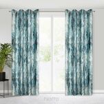 Zasłona na przelotkach 140x250 MALIA welwetowa turkusowa z metalicznym nadrukiem - 5