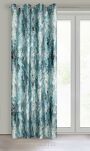 Zasłona na przelotkach 140x250 MALIA welwetowa turkusowa z metalicznym nadrukiem - 6